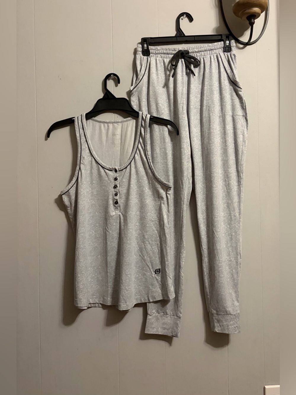 Born Light Gray Tank & Jogger Sleep Set